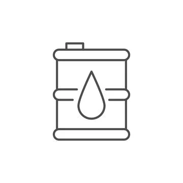 Oil barrel related vector linear Stock Illustration