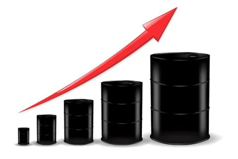 Oil Barrel Set Stock Illustration