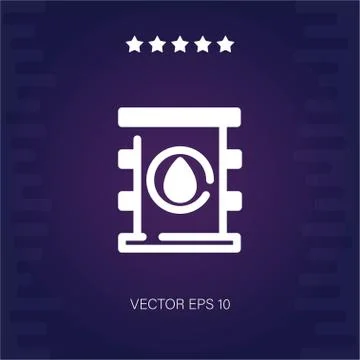 Oil barrel vector icon Stock Illustration