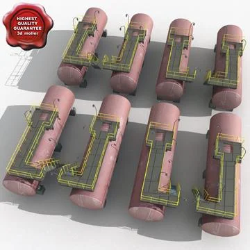 Oil barrels 3D Model