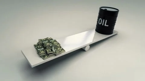 Oil barrels and stack cash industrial oil barrels chemical drums 4K 3D animation Stock-Footage 334031029