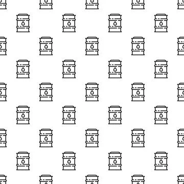 Oil barrels seamless pattern representing fossil fuel industry Illustrazione stock