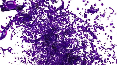 Oil. big splashes of pink liquid Stock Footage
