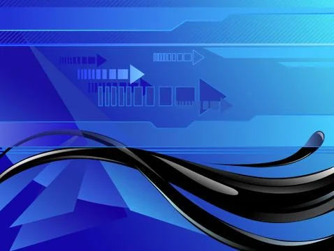 Oil on a blue background Stock Illustration