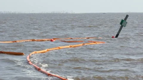 Oil boom Stockbeeldmateriaal 22110925