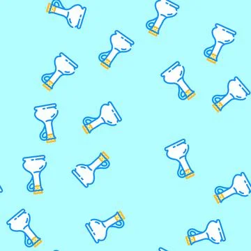 Oil bottle glass package vector seamless pattern Illustrazione stock