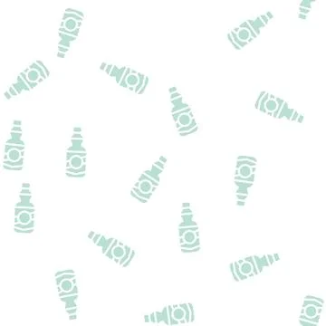 Oil bottle glyph vector seamless pattern flat Stockillustratie