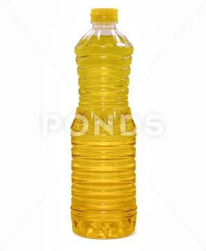 Oil bottle isolated on white background Stock Photos