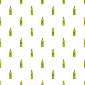 Oil bottle seamless pattern for cooking background Stock Illustration