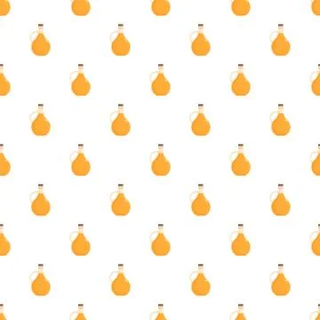 Oil bottle seamless pattern repeating liquid background Stock Illustration