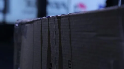 Oil on the box 1 Video stock 322057793