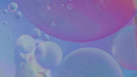 Oil bubble moving on water concept minimal background Stock Footage 241771189