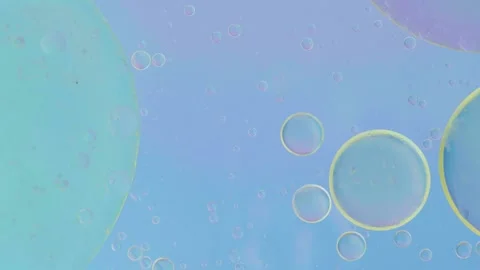 Oil bubble moving on water concept minimal background Stock Footage 241771302