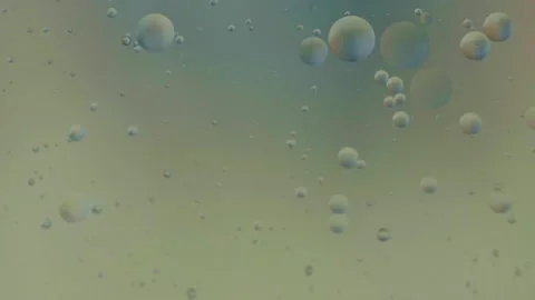 Oil bubble moving on water concept minimal background Stock Footage 254929308