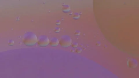 Oil bubble moving on water concept minimal background Stock Footage 254929447
