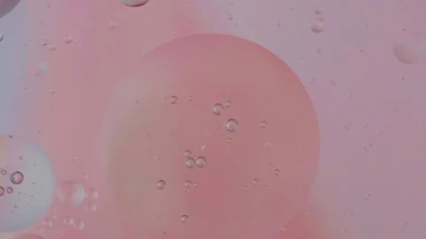 Oil bubble moving on water concept minimal background Stock Footage 254929460
