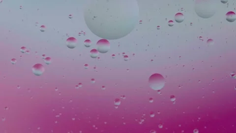 Oil bubble moving on water concept minimal background Stock Footage 254929468