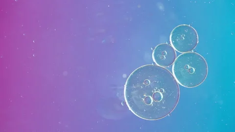 Oil bubble on the water Stock Footage 153425524
