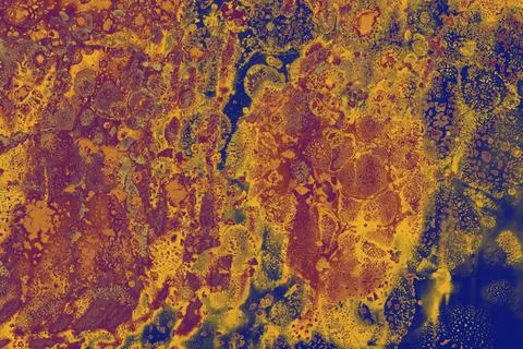 Oil bubbles inside water base form patterns Stock Illustration