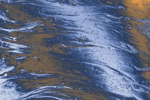 Oil bubbles inside water base form patterns Stock Illustration