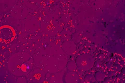 Oil bubbles inside water base form patterns Stock Illustration