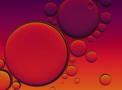 Oil Bubbles Isolated on White Background, Closeup Collagen Emulsion in Water Stock Illustration