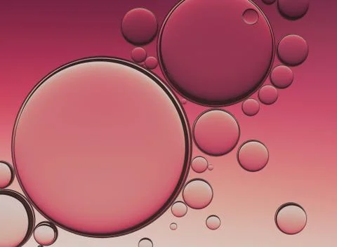 Oil Bubbles Isolated on White Background, Closeup Collagen Emulsion in Water イラスト素材