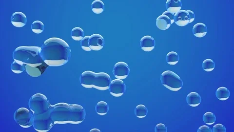 Oil bubbles rising in water Video stock 86982435