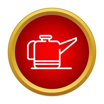 Oil can icon representing engine lubricant and car maintenance Illustrazione stock