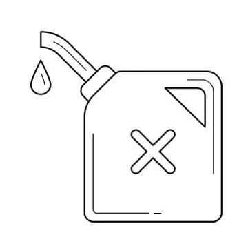 Oil can vector line icon. Ilustración de archivo