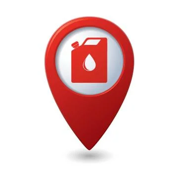Oil canister RED pointer Stock Illustration