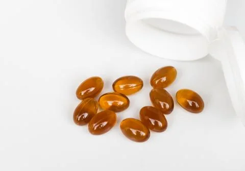 Oil capsule Foto stock