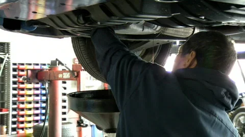 Oil Change 4 Stock Footage