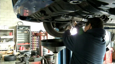 Oil Change 5 Stock Footage 558531