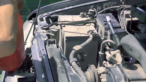 Oil change in the car  Stock Footage 77907558