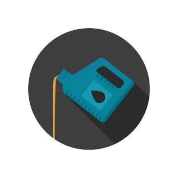 Oil change flat icon Stock Illustration