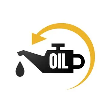 Oil change logo vector icon with circle arrow sign symbol Stock Illustration