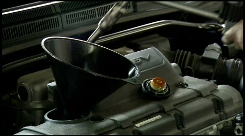 Oil Change Process Stock Footage 706317