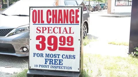 oil change special 3999 40 dollars for Stock Video Pond5