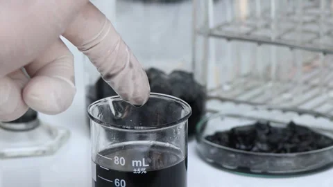 oil in container, Laboratory Quality Tes... | Stock Video | Pond5
