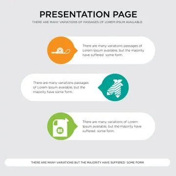 Oil container, tie, meter presentation Stock Illustration