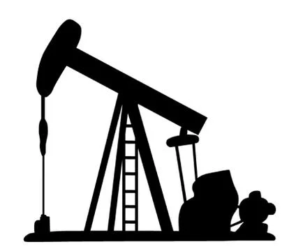 Oil Crane Stock Illustration