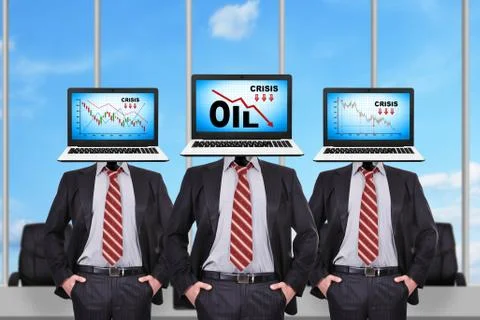 Oil crisis chart Stock Photos