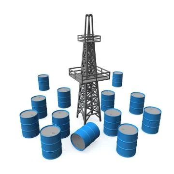 Oil derrick Stock Illustration