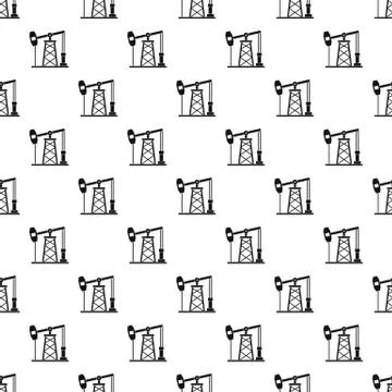 Oil derrick pattern Stock Illustration