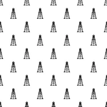 Oil derrick pattern seamless イラスト素材