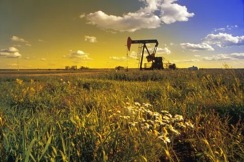 An Oil Derrick Stock Photos