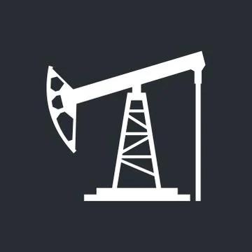 Oil derrick vector sign Stock Illustration