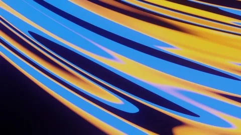 Oil diagonal paints VJ loop yellow orange with blue colors background0001-02 Stock Footage 346033506