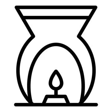 Oil diffuser icon, outline style イラスト素材